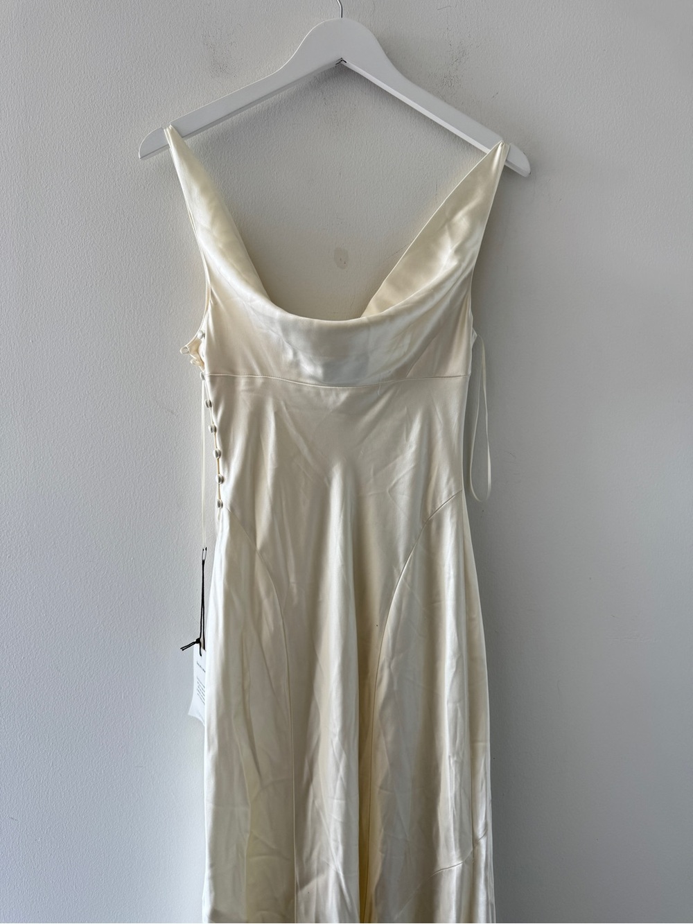 REFORMATION Ceres Silk Dress in Ivory 6 - Picture 7 of 10